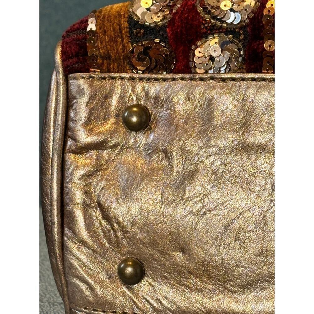 Andaloussi Gold Purse Sequins Large Vintage - Picture 6 of 15